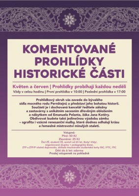 Komentované prohlídky historické části zámku