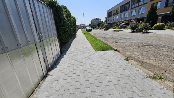 finální stav chodníku po opravě