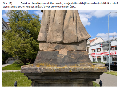 Restaurování sochy sv. Jana Nepomuckého
