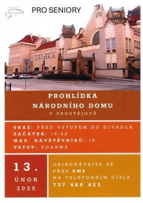 Prohlídka Národního domu - pro seniory