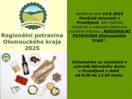 Regionální potravina Olomouckého kraje 2025
