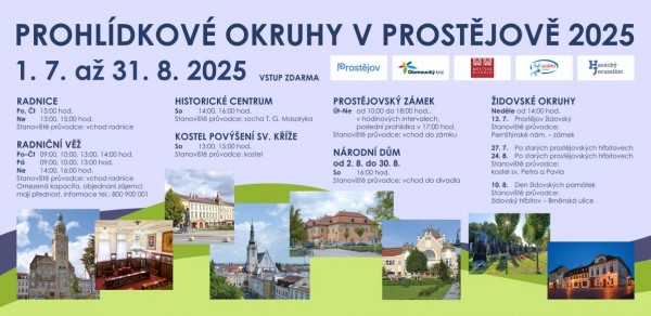Prohlídkové prázdninové okruhy v Prostějově 2025