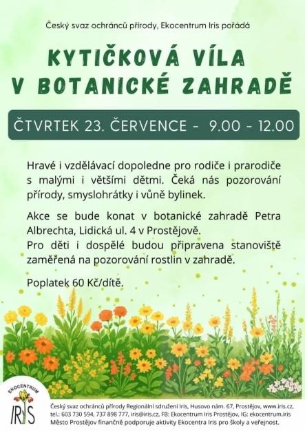 Kytičková víla v botanické zahradě