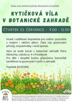 Kytičková víla v botanické zahradě