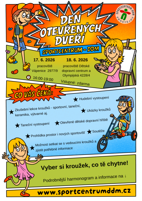 Den otevřených dveří Sportcentrum - DDM