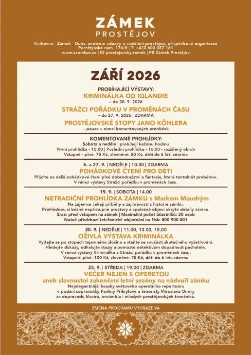 Akce v zámku - září 2026