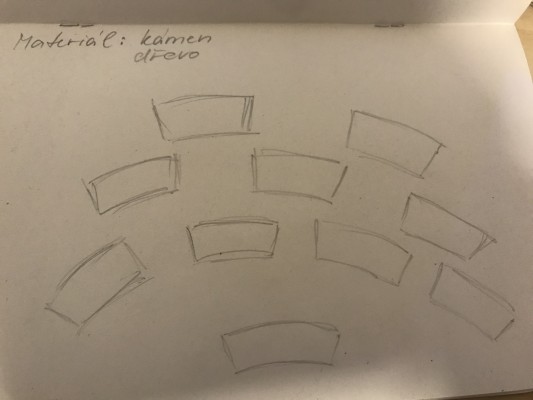 Venkovní posezení / posluchárna