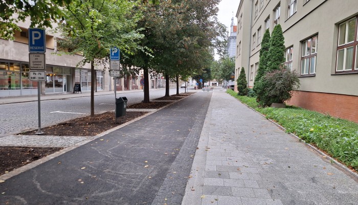 Rekonstrukce chodníku na ul. Netušilova na západní straně