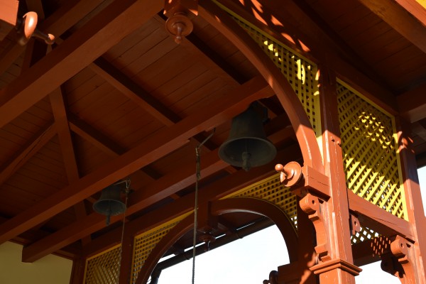 leden 2023 - detail zvonice vnitřní část střechy