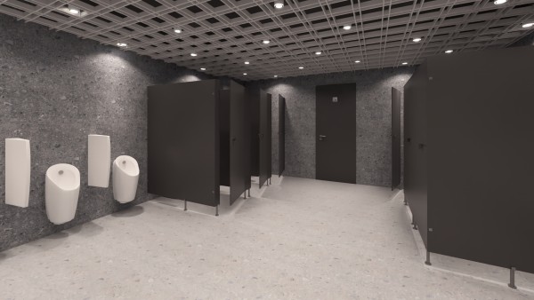 Toalety pánské - vizualizace