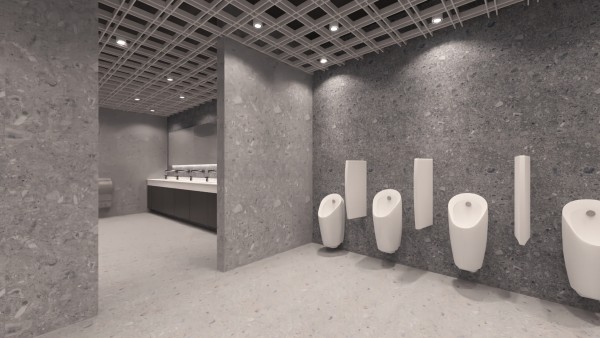 Toalety pánské - vizualizace