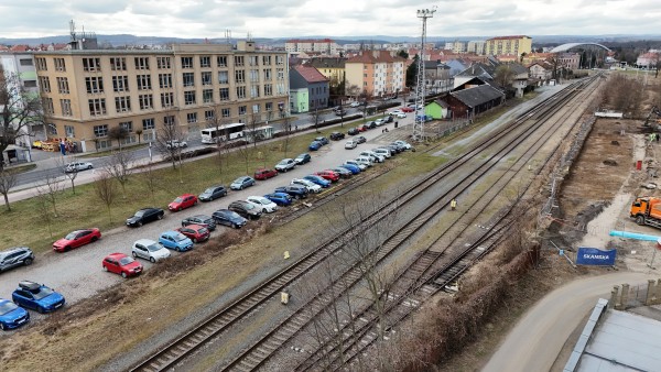 Fotka lokality Místního nádraží z dronu