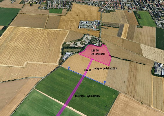 I. etapa LBC 18 Z a Cihelnou a část LBK 15