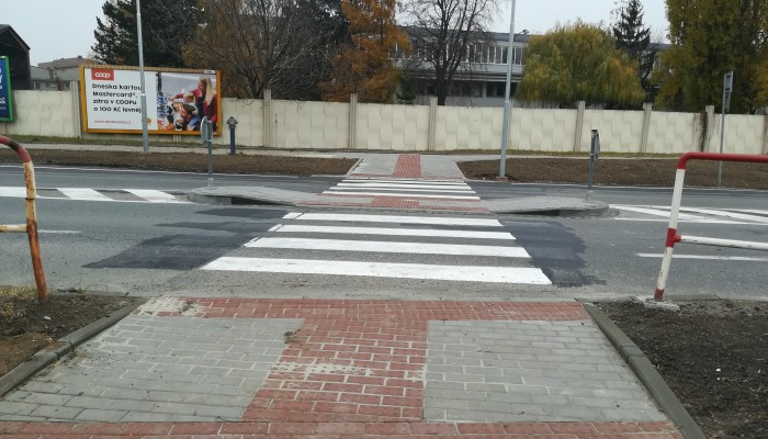 Osvětlení přechodu pro chodce v Kojetínské ulici