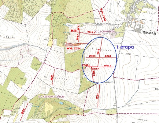 mapa opatření v rámci 1. etapy