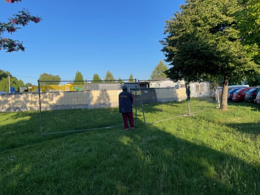 zahájení stavby - označení staveniště - první dekáda května 2024