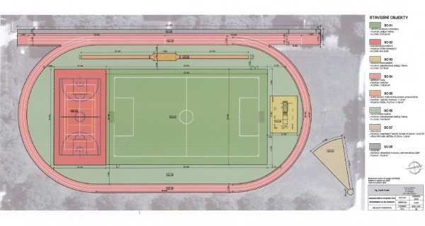 stavební objekty areálu - ze studie