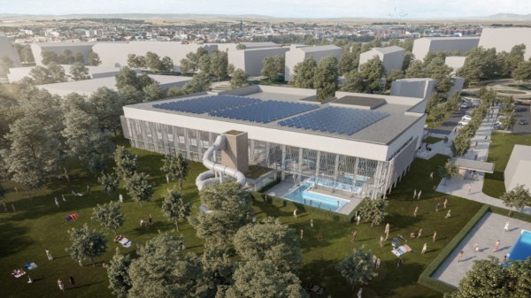 Rozšíření aquaparku o krytý bazén - vizualizace