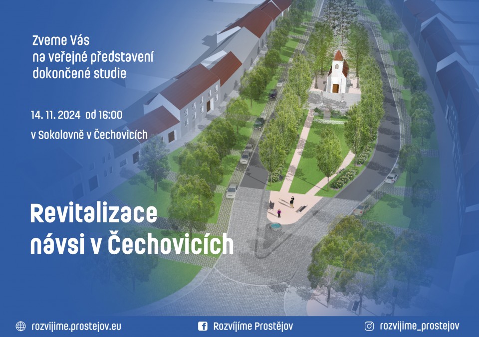 Veřejné představení studie Revitalizace návsi v Čechovicích