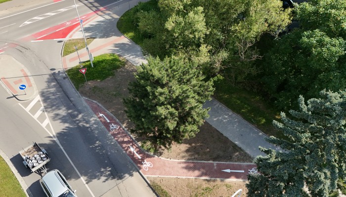 Napojení CS Průmyslová na cyklopruhy na ul. Vrahovická