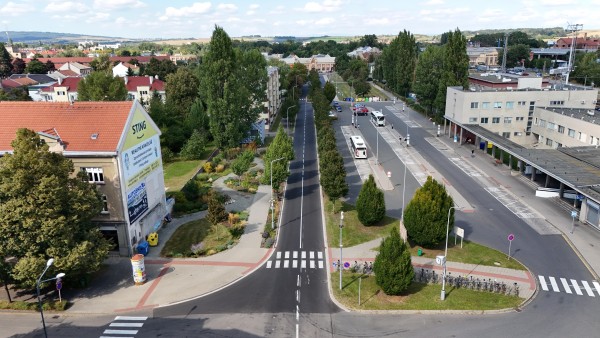 finální stav rekonstruované komunikace Janáčkova