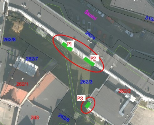 místa pro umístění treláží