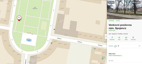 Workout hřiště Náměstí Spojenců